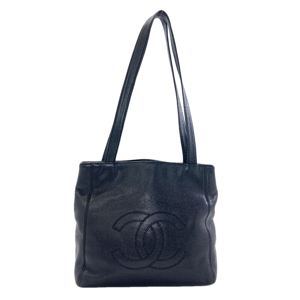 Chanel Coco Mark Gold Hardware Tote Bag, Grained Calfskin, Women's CHANEL